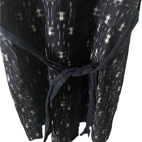 J Crew IKat Dark Blue Faux Wrap Dress Size 2 - Picture 4 of 8